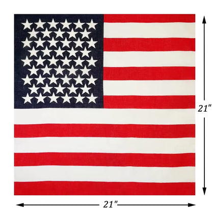 Popular American Flag USA Square Dog Bandana Bibs Scarf Patriotic Cats Kerchief for Small Large Pets Cotton Towel