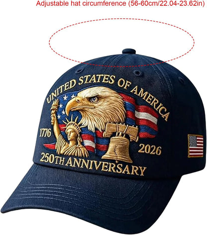 Eagle – United States 250Th Anniversary Hat: Adjustable 250 Year American Anniversary Cap, USA Patriotic Caps