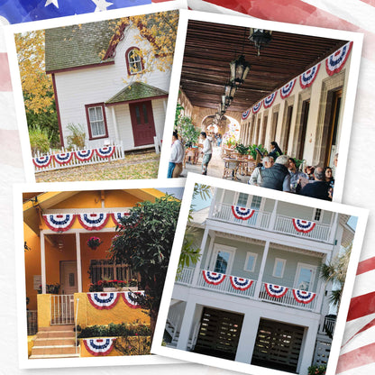 1.5X3Ft American Pleated Fan Flag 6PCS