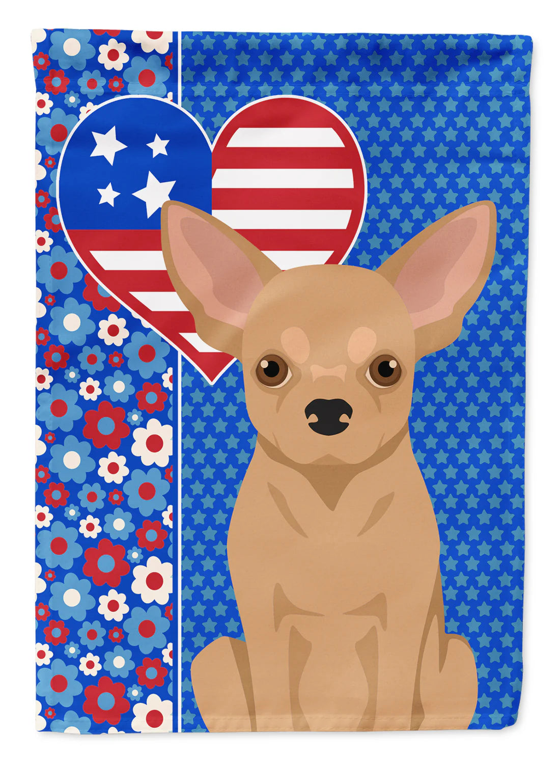 Gold Chihuahua USA American Garden Flag