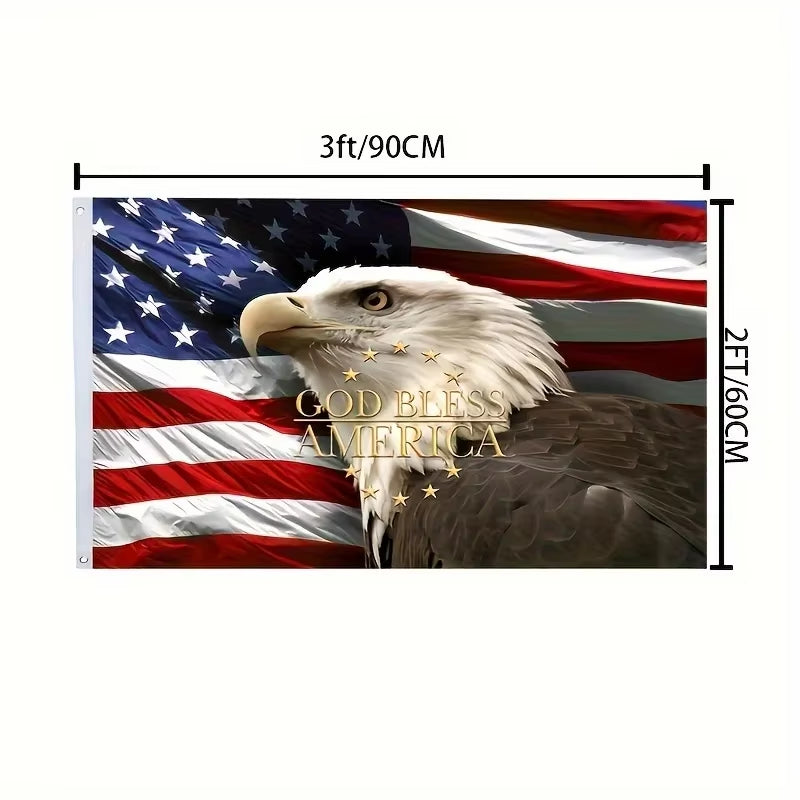 American Outdoor Flag, American Bald Eagle Flag,3X5Fts 2X3Fts Patriotic July 4Th Independence Day Garden Decoration