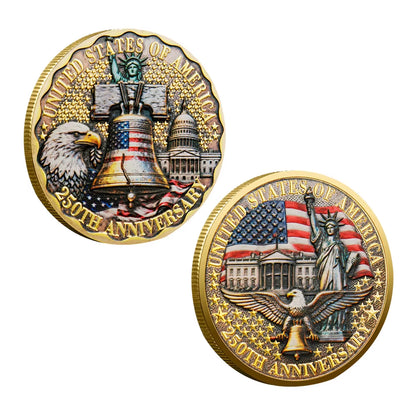 1Pc USA 250Th Anniversary Commemorative Coin 1776-2026 Statue of Liberty American Eagle Souvenir Coin Gifts for Collectors