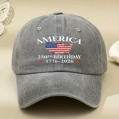 250Th Anniversary Series 250 BIRTHDAY Letter Print Women'S Baseball Cap - Adjustable Snapback, Er, Appropriate for Any Season