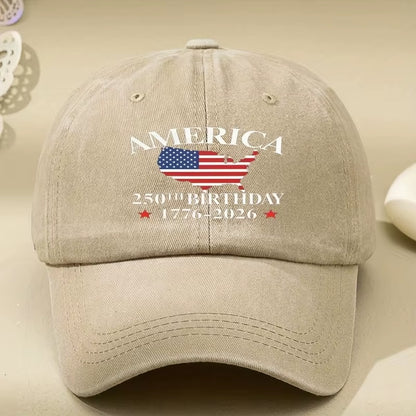 250Th Anniversary Series 250 BIRTHDAY Letter Print Women'S Baseball Cap - Adjustable Snapback, Er, Appropriate for Any Season