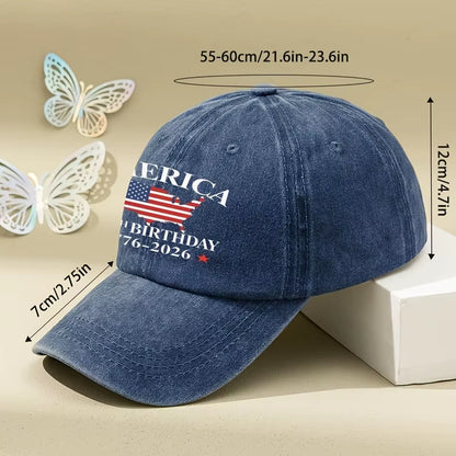 250Th Anniversary Series 250 BIRTHDAY Letter Print Women'S Baseball Cap - Adjustable Snapback, Er, Appropriate for Any Season