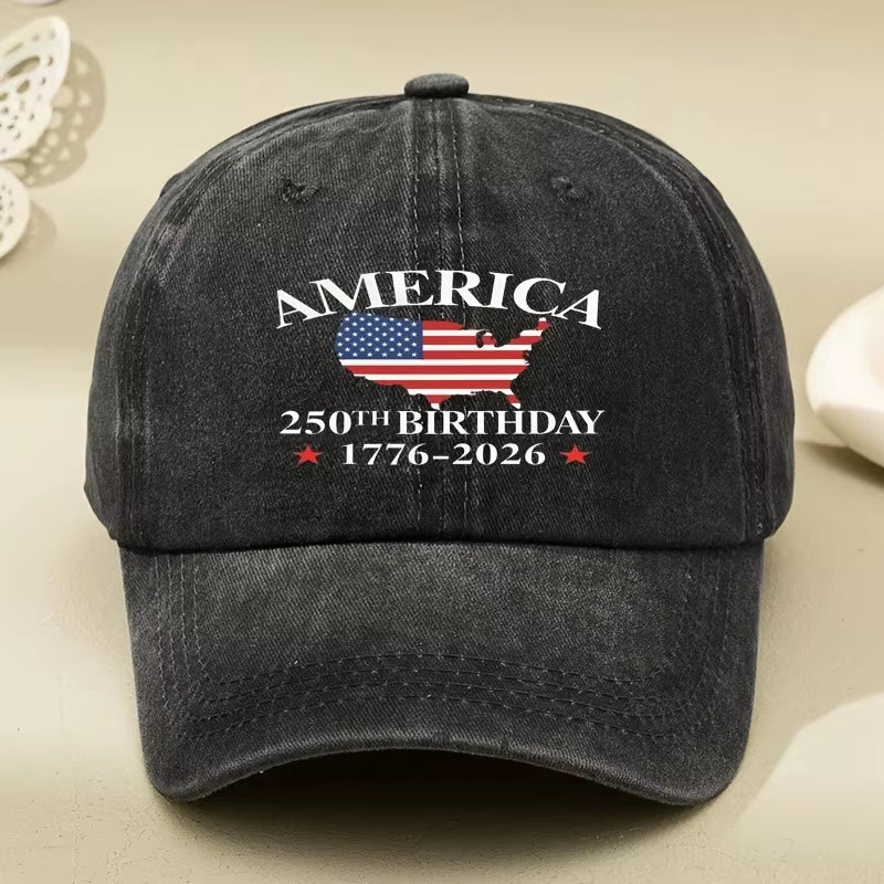 250Th Anniversary Series 250 BIRTHDAY Letter Print Women'S Baseball Cap - Adjustable Snapback, Er, Appropriate for Any Season