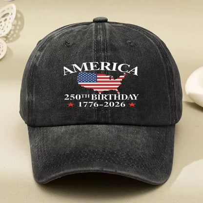 250Th Anniversary Series 250 BIRTHDAY Letter Print Women'S Baseball Cap - Adjustable Snapback, Er, Appropriate for Any Season