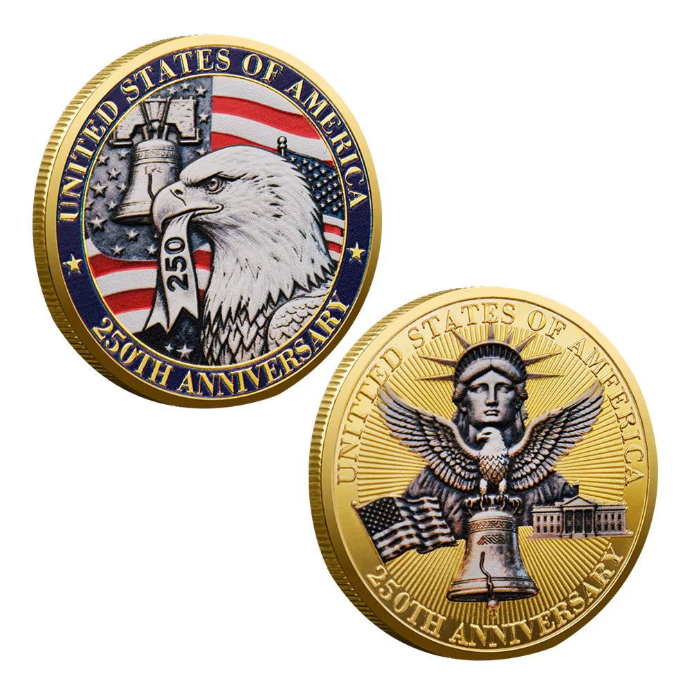 1Pc USA 250Th Anniversary Commemorative Coin 1776-2026 Statue of Liberty American Eagle Souvenir Coin Gifts for Collectors
