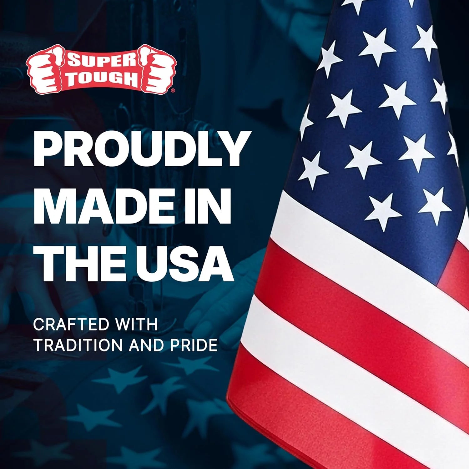 American Flag | 1X1.5 FT Outdoor USA Flag | 30" Durable Wooden Stick with Spear Tip & Stars | 12X18 in Heavy Duty Most Durable Cotton US Stick Flag | Made in USA | 12 Pack