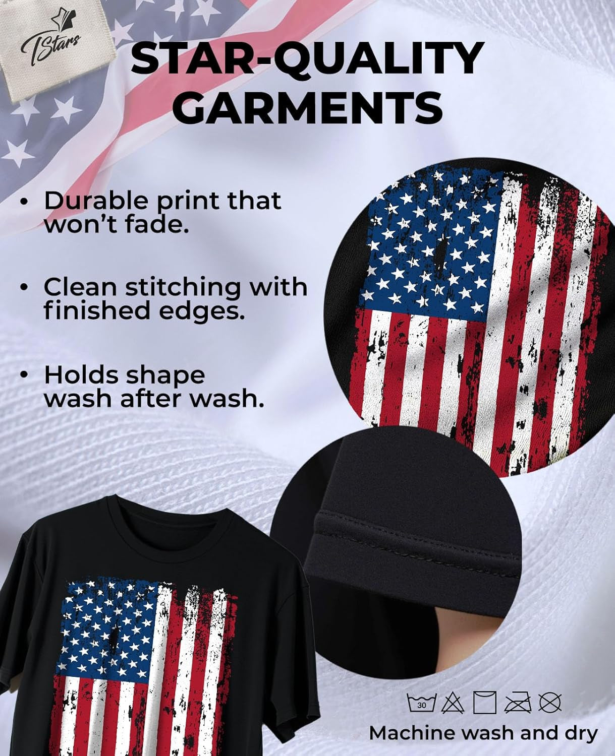 Distressed American Flag Shirt for Men | Patriotic USA 'Merica Tee - 4Th of July & Memorial Day Gift Idea
