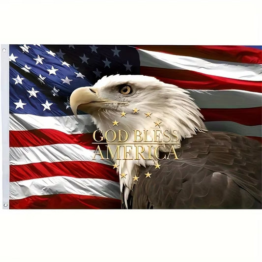 American Outdoor Flag, American Bald Eagle Flag,3X5Fts 2X3Fts Patriotic July 4Th Independence Day Garden Decoration