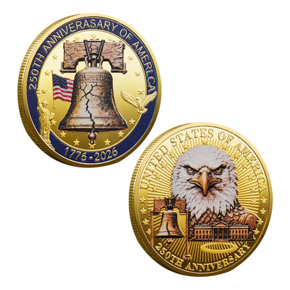 1Pc USA 250Th Anniversary Commemorative Coin 1776-2026 Statue of Liberty American Eagle Souvenir Coin Gifts for Collectors