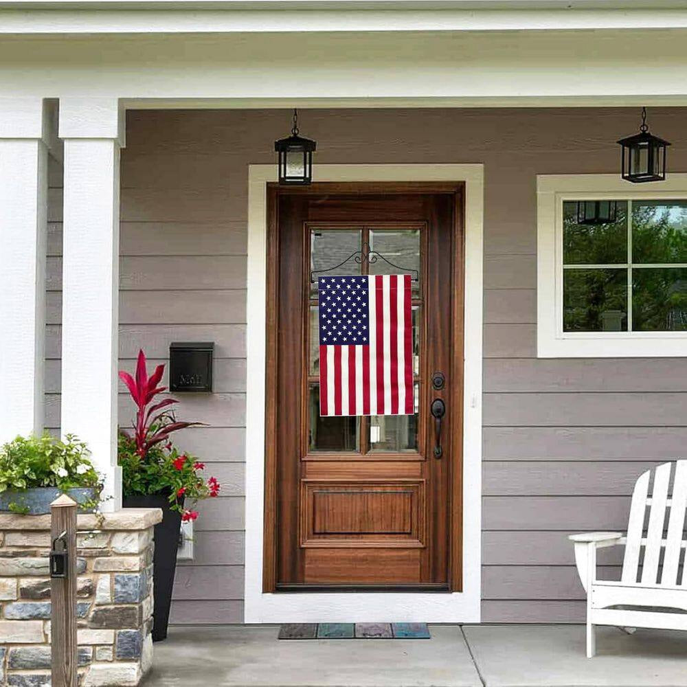 Garden Flag Holder with American Flag Garden Flag Banner Hanger for Wall outside Yard Small 12X18 Inch