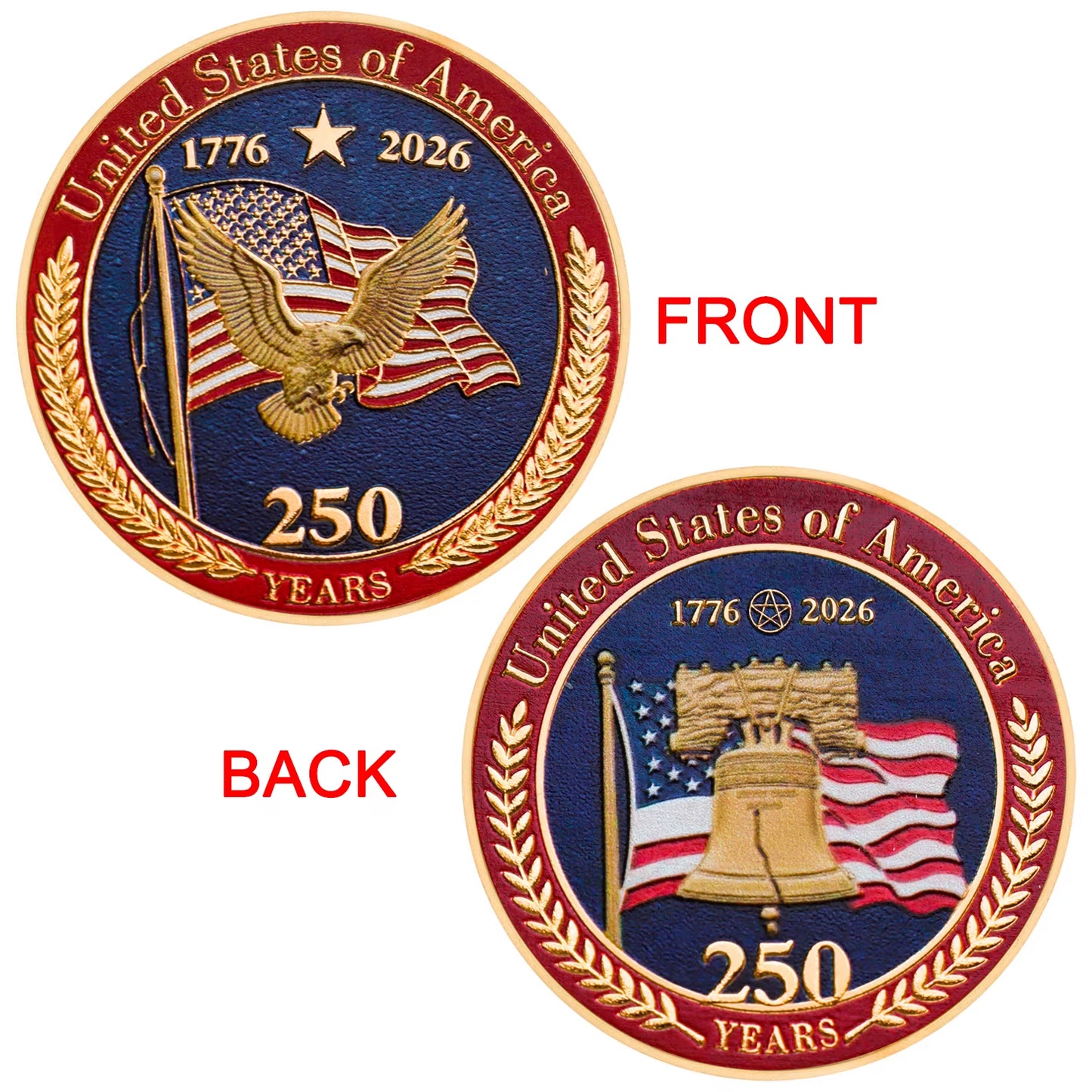 1Pc USA 250Th Anniversary Commemorative Coin 1776-2026 Statue of Liberty American Eagle Souvenir Coin Gifts for Collectors