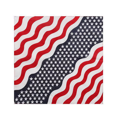 Popular American Flag USA Square Dog Bandana Bibs Scarf Patriotic Cats Kerchief for Small Large Pets Cotton Towel