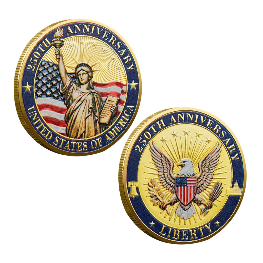 1Pc USA 250Th Anniversary Commemorative Coin 1776-2026 Statue of Liberty American Eagle Souvenir Coin Gifts for Collectors