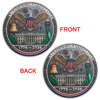 1Pc USA 250Th Anniversary Commemorative Coin 1776-2026 Statue of Liberty American Eagle Souvenir Coin Gifts for Collectors