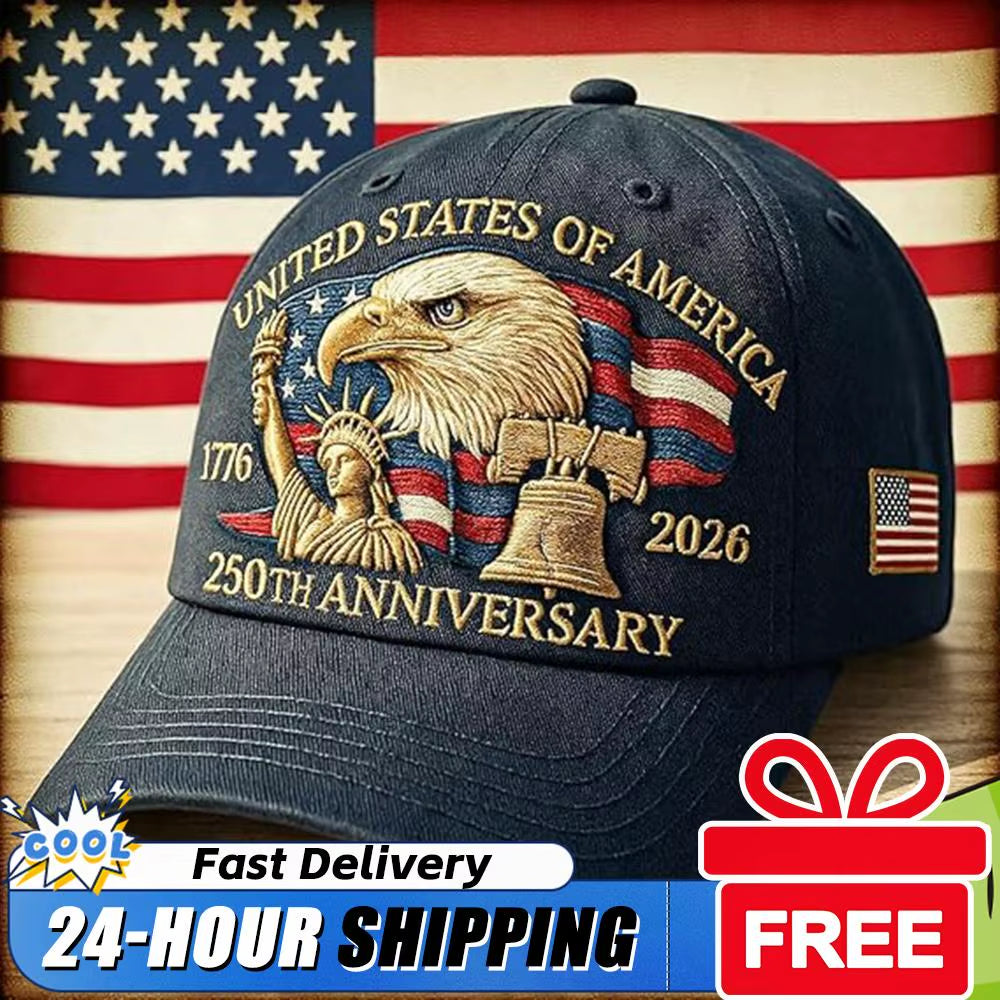 Men Women Baseball Caps US 250Th Anniversary Cap Adjustable Retro Washed Patriotic Cap US 250Th Anniversary Sports Trucker Hat