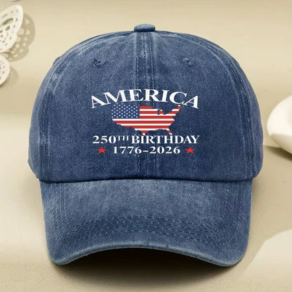 250Th Anniversary Series 250 BIRTHDAY Letter Print Women'S Baseball Cap - Adjustable Snapback, Er, Appropriate for Any Season