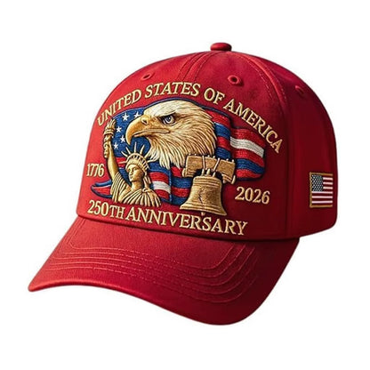 Men Women Baseball Caps US 250Th Anniversary Cap Adjustable Retro Washed Patriotic Cap US 250Th Anniversary Sports Trucker Hat