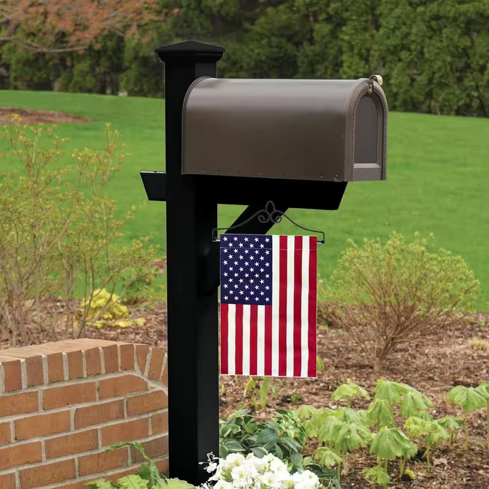 Garden Flag Holder with American Flag Garden Flag Banner Hanger for Wall outside Yard Small 12X18 Inch