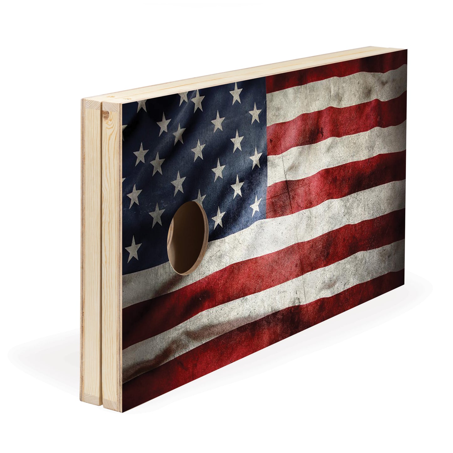 2' X 4' American Flag Cornhole Boards - Bean Bag Toss Set with 8 Bean Bags