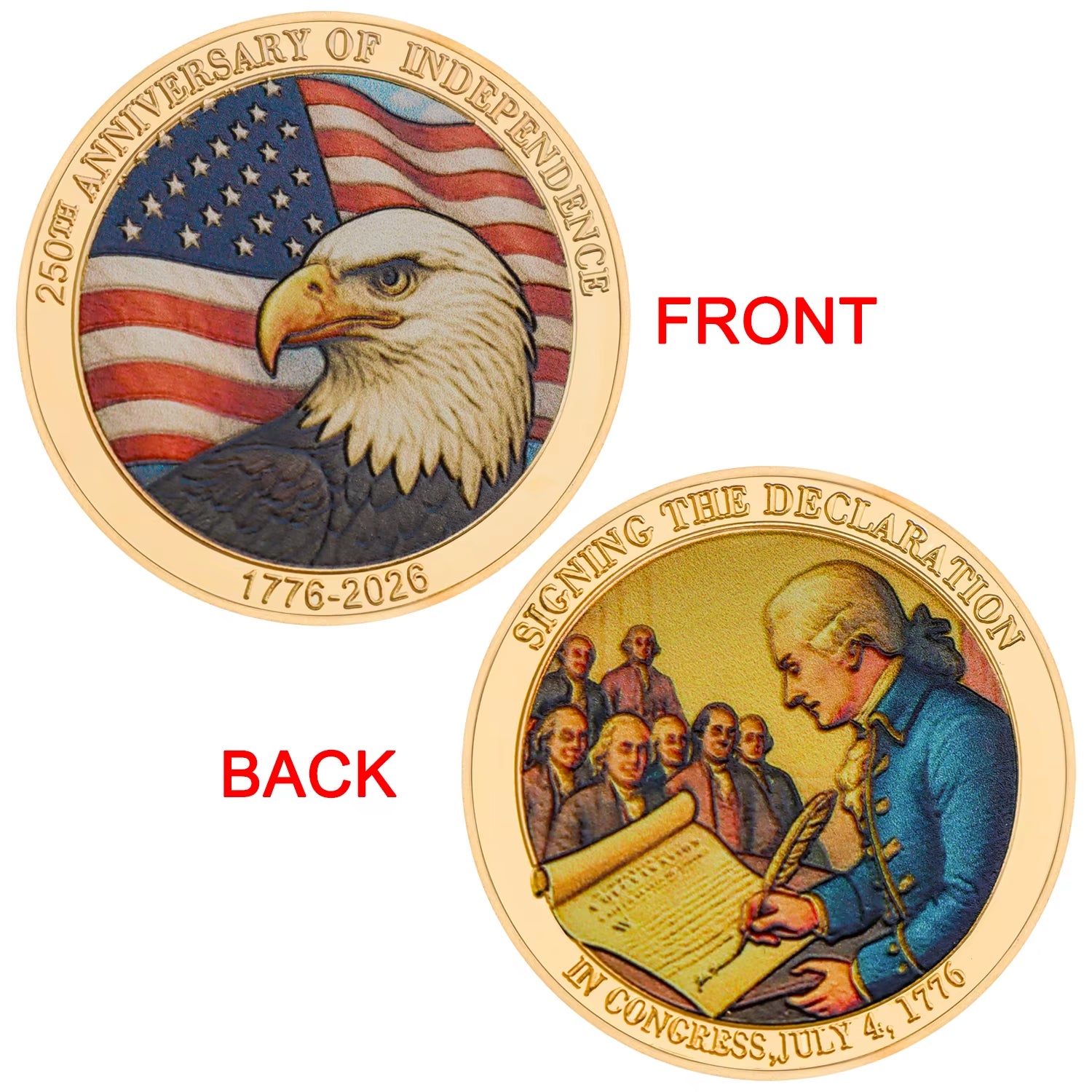 1Pc USA 250Th Anniversary Commemorative Coin 1776-2026 Statue of Liberty American Eagle Souvenir Coin Gifts for Collectors