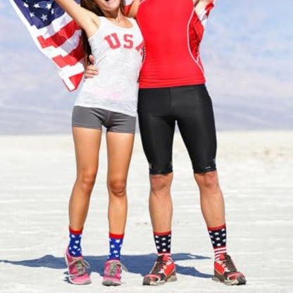 2 Pairs American USA Flag Socks Proud to Be an American Socks Funny Crew for 4Th of July Gift Men Women