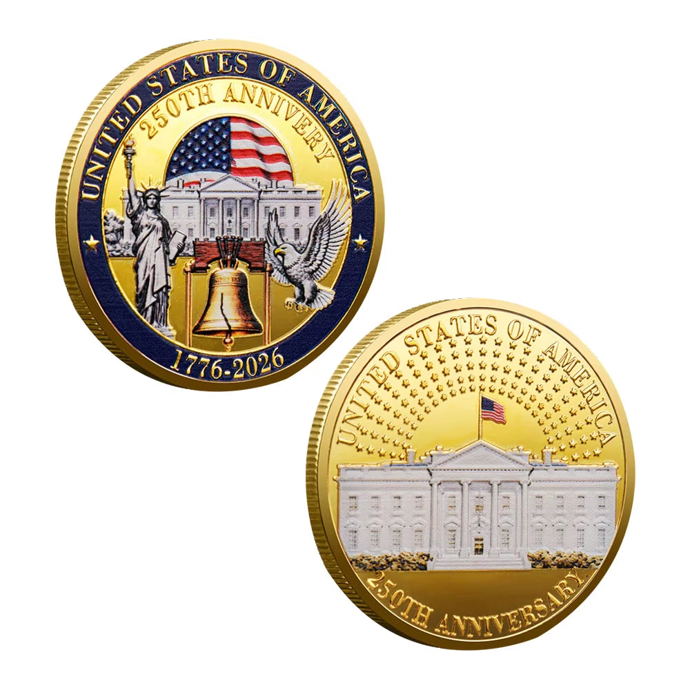 1Pc USA 250Th Anniversary Commemorative Coin 1776-2026 Statue of Liberty American Eagle Souvenir Coin Gifts for Collectors