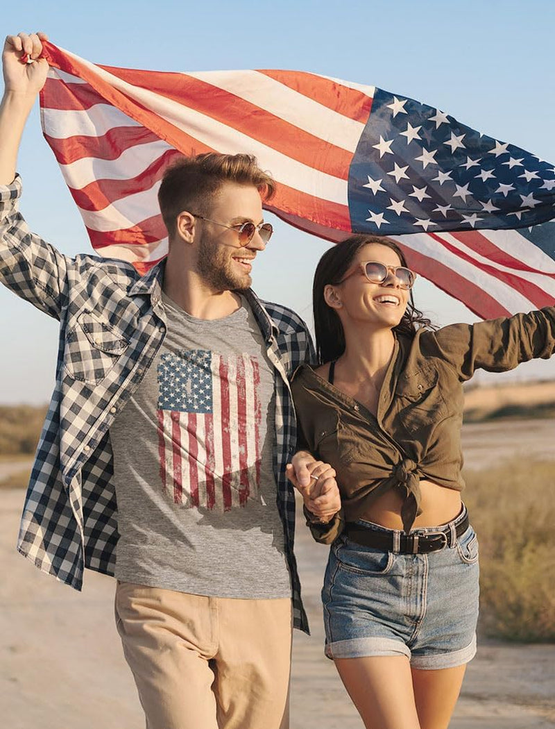 Distressed American Flag Shirt for Men | Patriotic USA 'Merica Tee - 4Th of July & Memorial Day Gift Idea