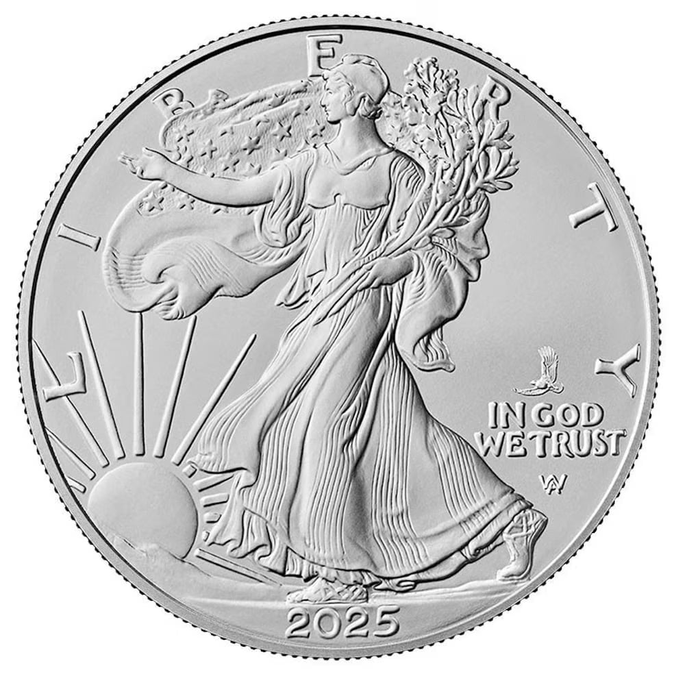 2025 (P) $1 American Silver Eagle Eagle Privy 1 Oz .999 Fine Silver BU