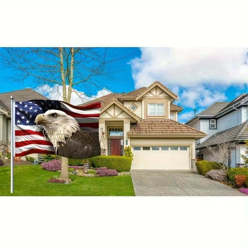 American Outdoor Flag, American Bald Eagle Flag,3X5Fts 2X3Fts Patriotic July 4Th Independence Day Garden Decoration