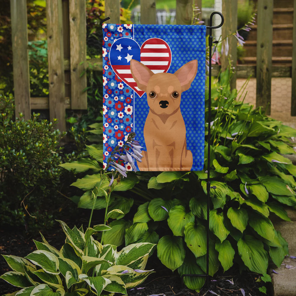 Gold Chihuahua USA American Garden Flag