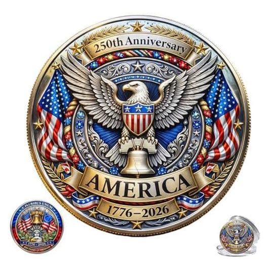 United States 250Th Anniversary Commemorative Coin Souvenir Gold Plated Coin Collection U.S. Commemorative Coin Challenge Coin